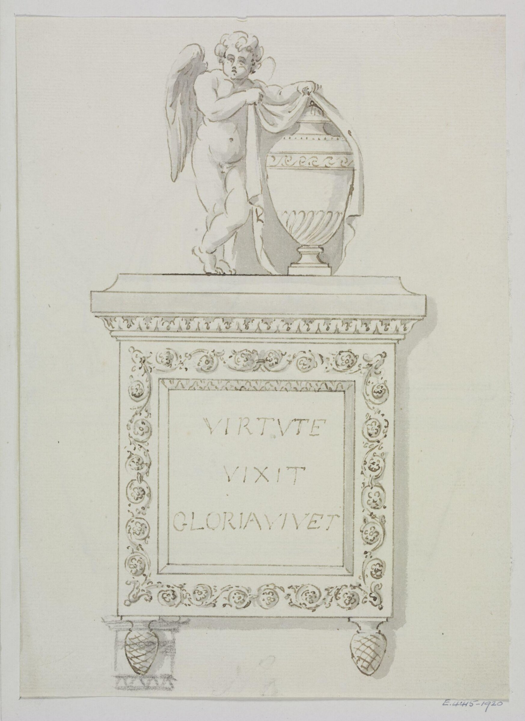 Monument design, Joseph Frans Nollekens, 1737-1823