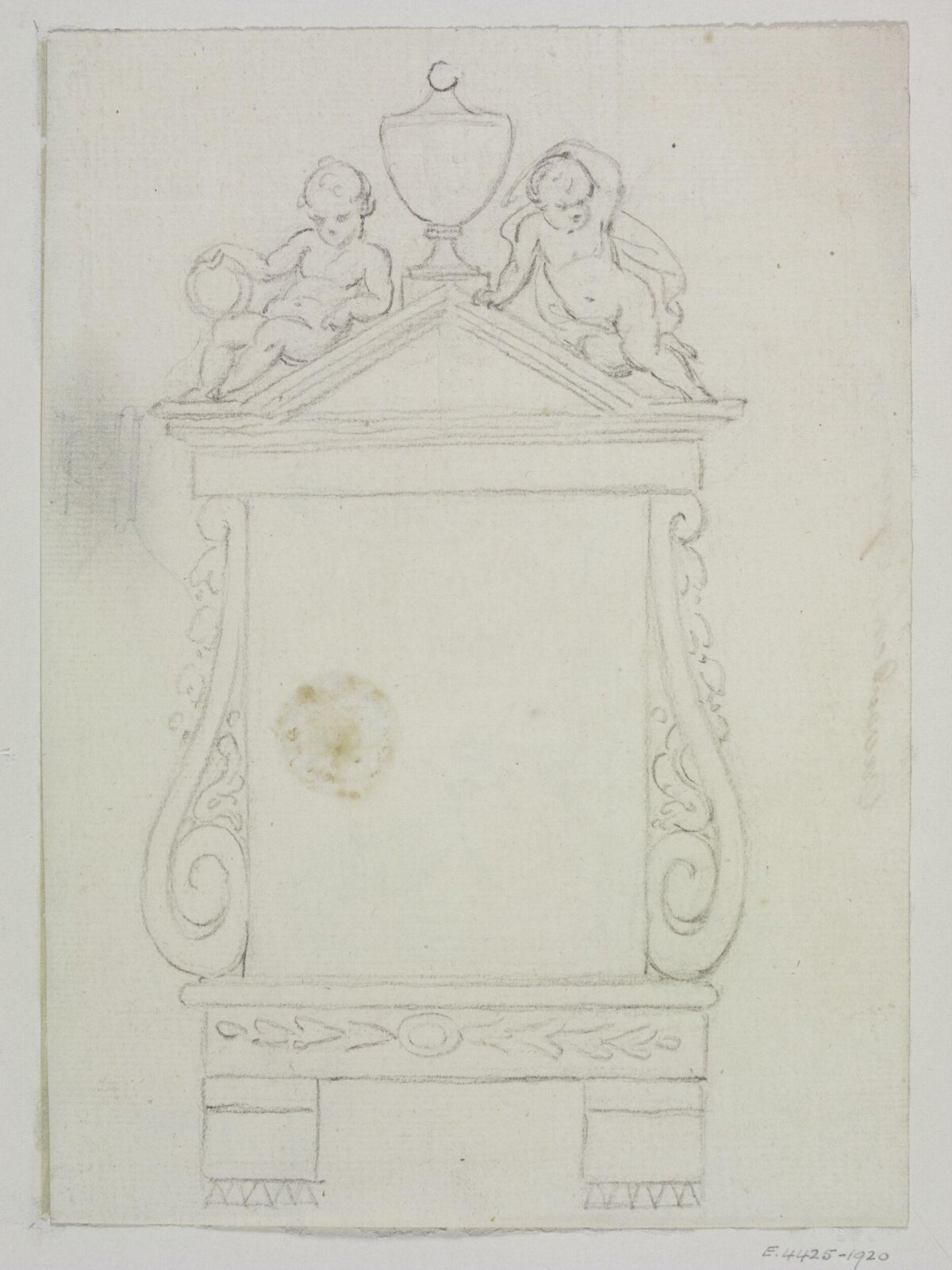 Monument design, Joseph Frans Nollekens, 1737-1823