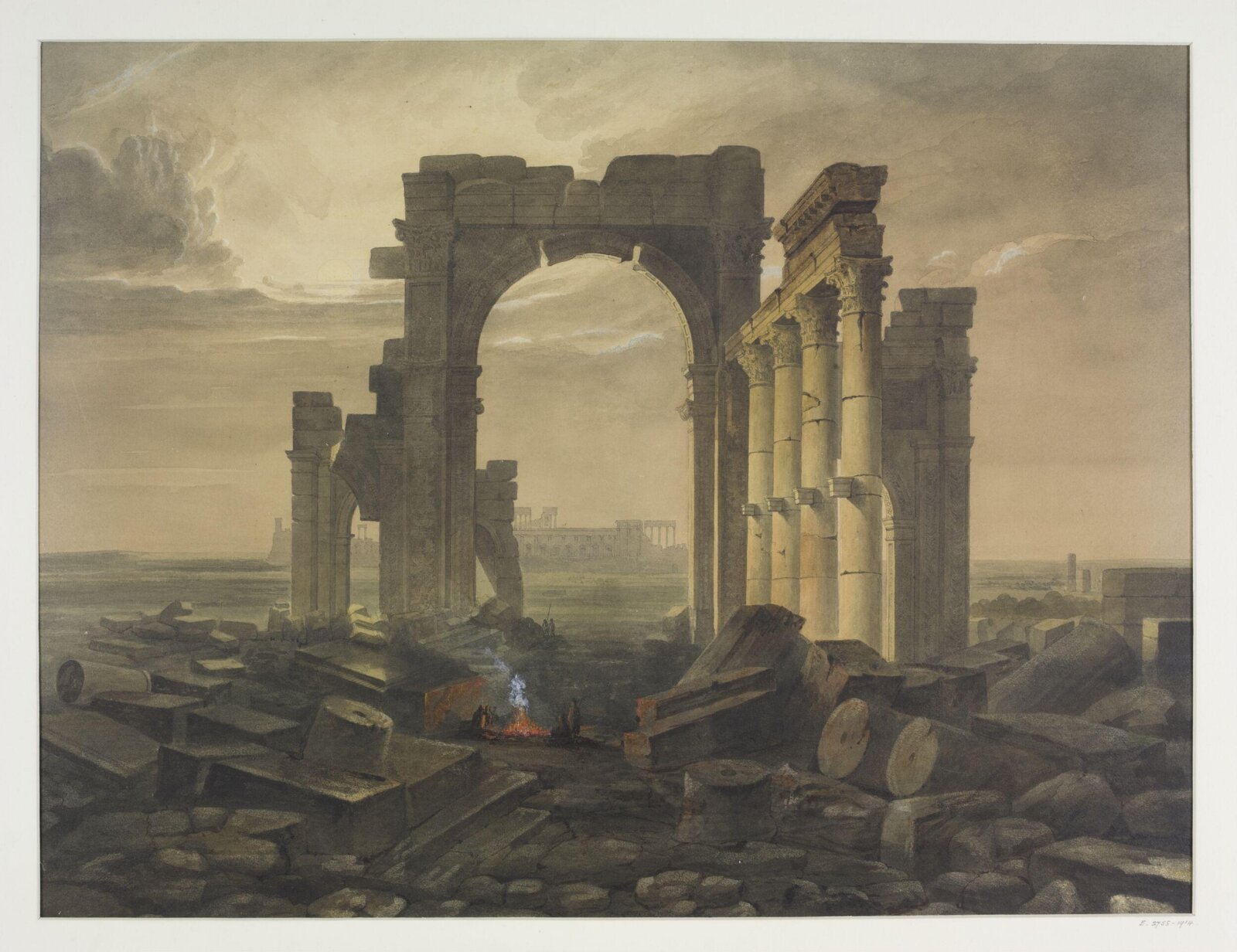The Triumphal Arch at Palmyra, Cassas, ca. 1780-1820