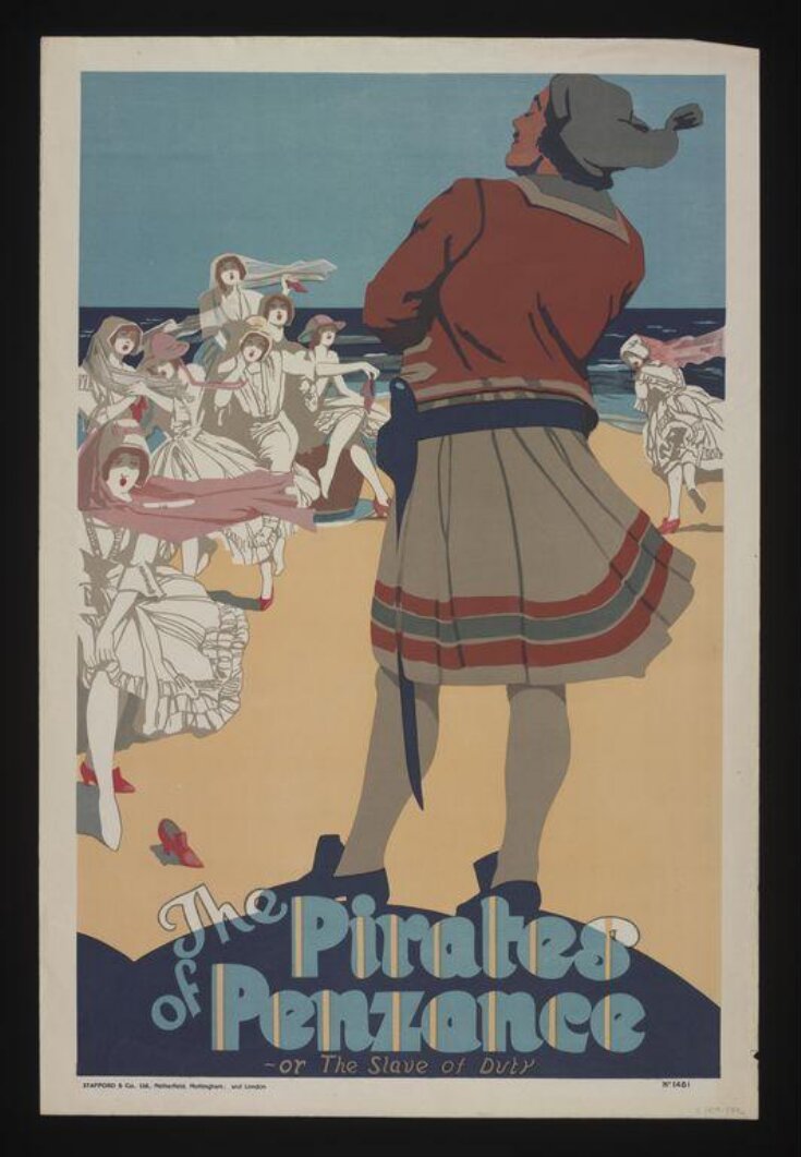 Stock poster issued by Stafford and Co. advertising <i>The Pirates of Penzance</i>, ca.1930. image