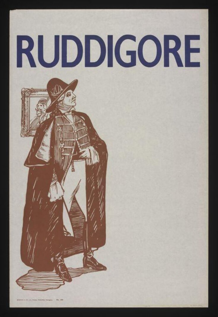 Stock poster issued by Stafford and Co. advertising Ruddigore, ca.1930. top image