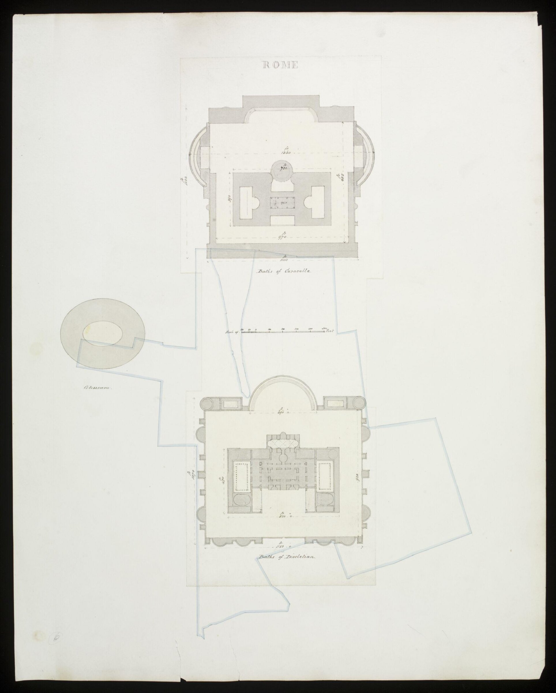 Block plan of the Kensington Estate, Charles Cockerell, 1850s