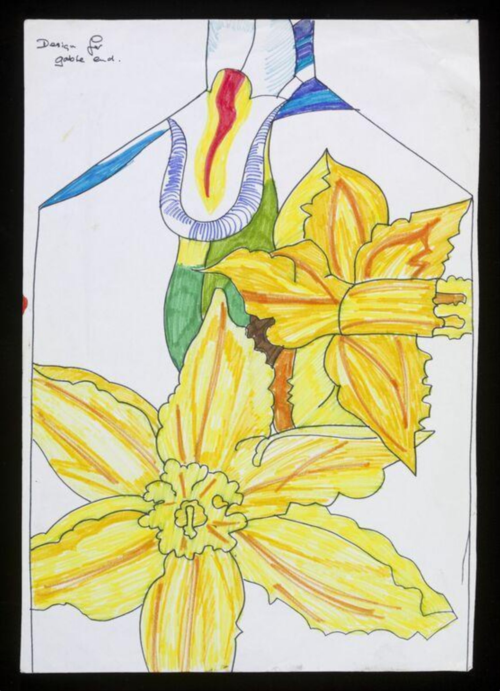 Design for mural known as 'The Secret Island', John Upton, ca. 1975-76