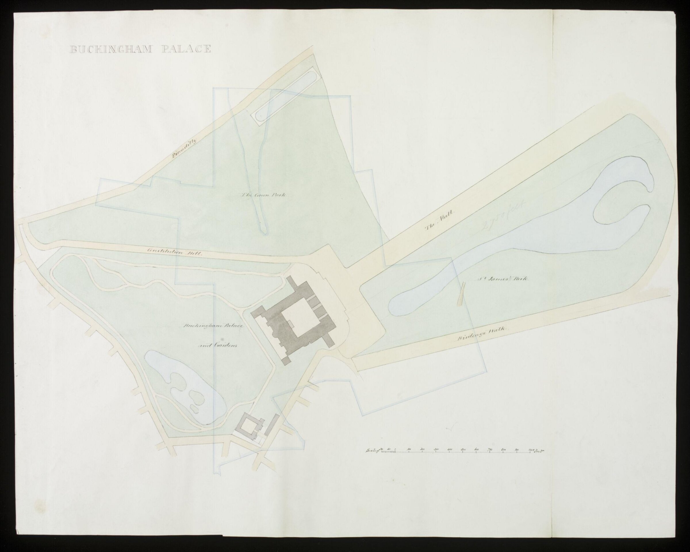 Block plan of the Kensington Estate, Charles Cockerell, 1850s