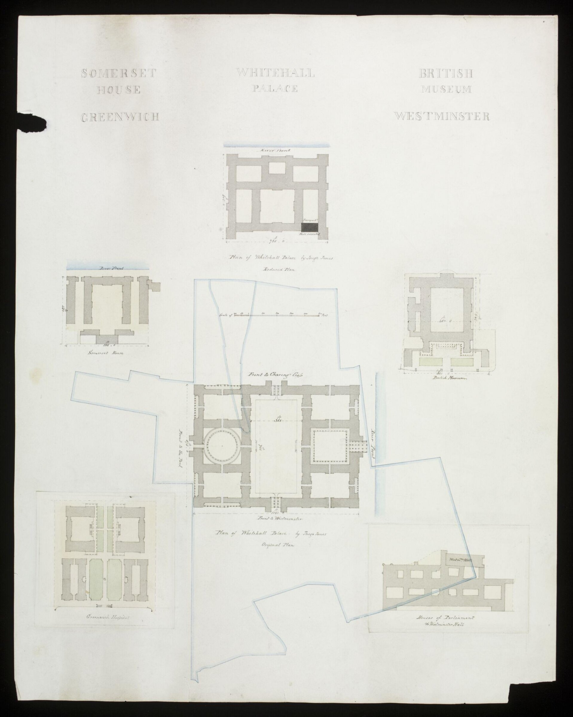 Block plan of the Kensington Estate, Charles Cockerell, 1850s
