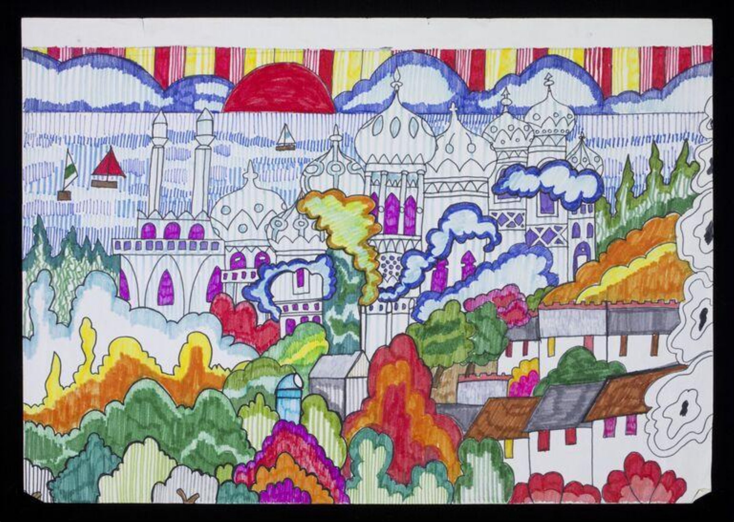 Design for mural known as 'The Secret Island', John Upton, ca. 1975-76