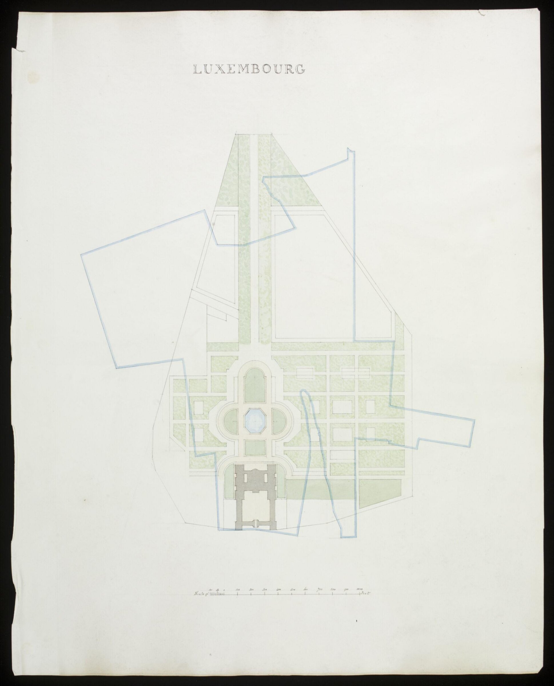 Block plan of the Kensington Estate, Charles Cockerell, 1850s