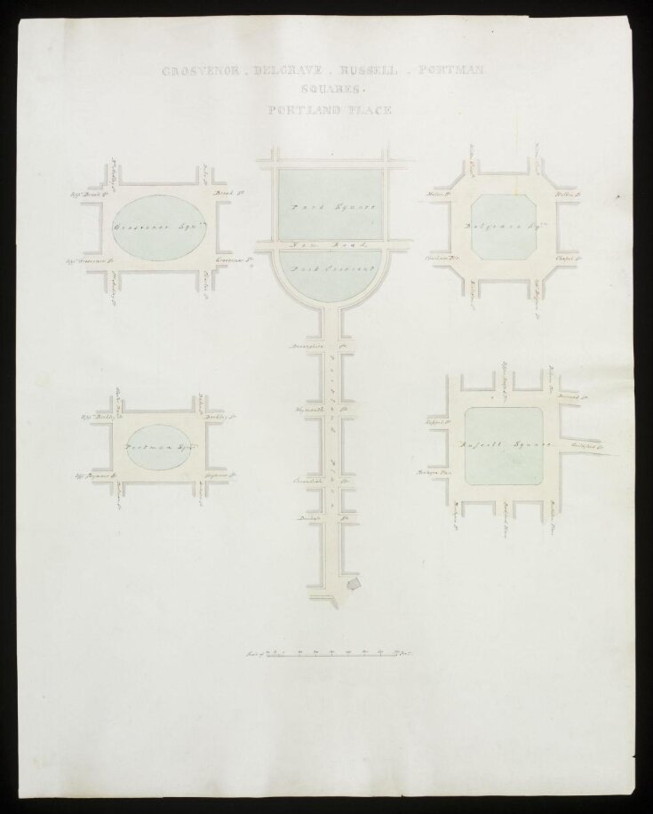 Block plan of the Kensington Estate with public squares top image