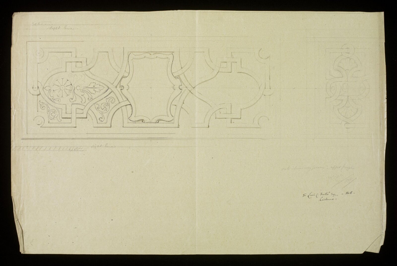 Design for a chimney-piece, John Dibblee Crace, 1894