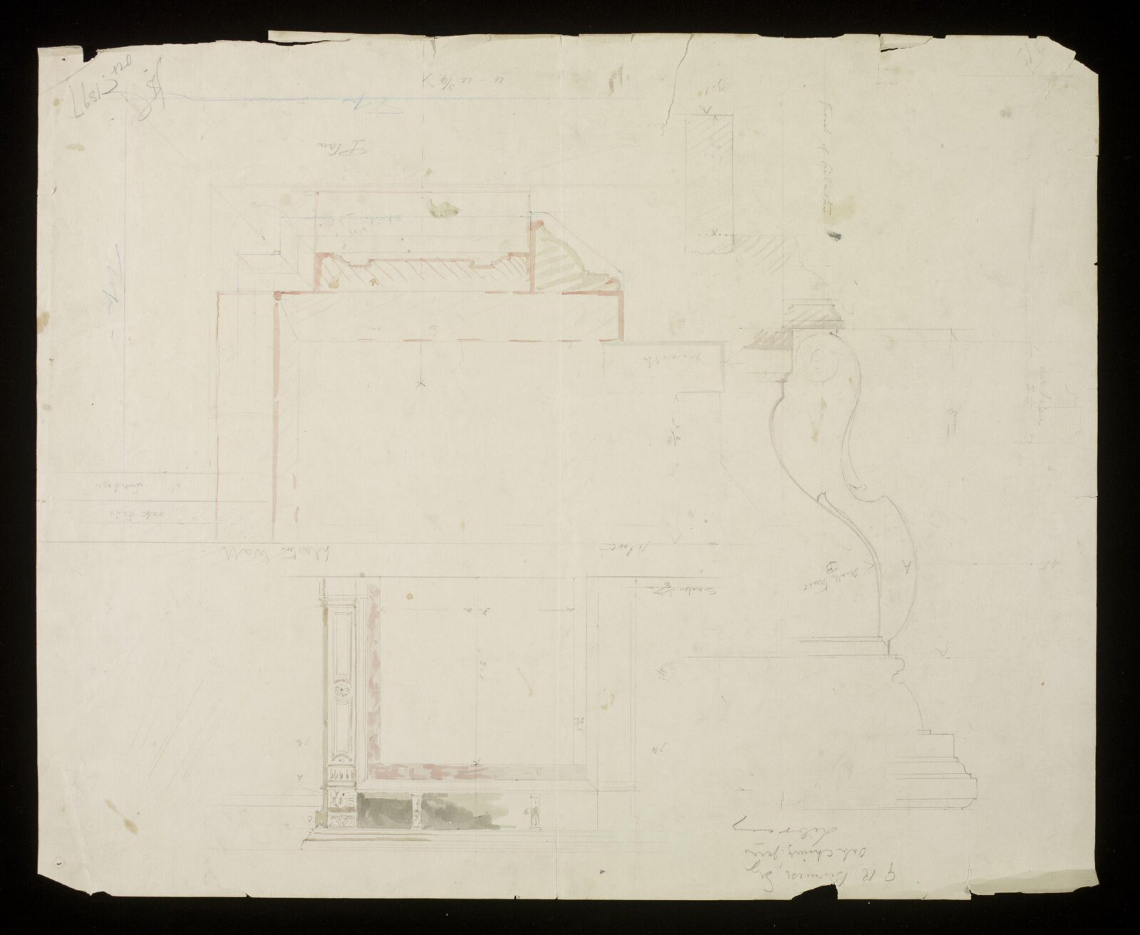 Design for a chimney-piece, John Dibblee Crace, 1897