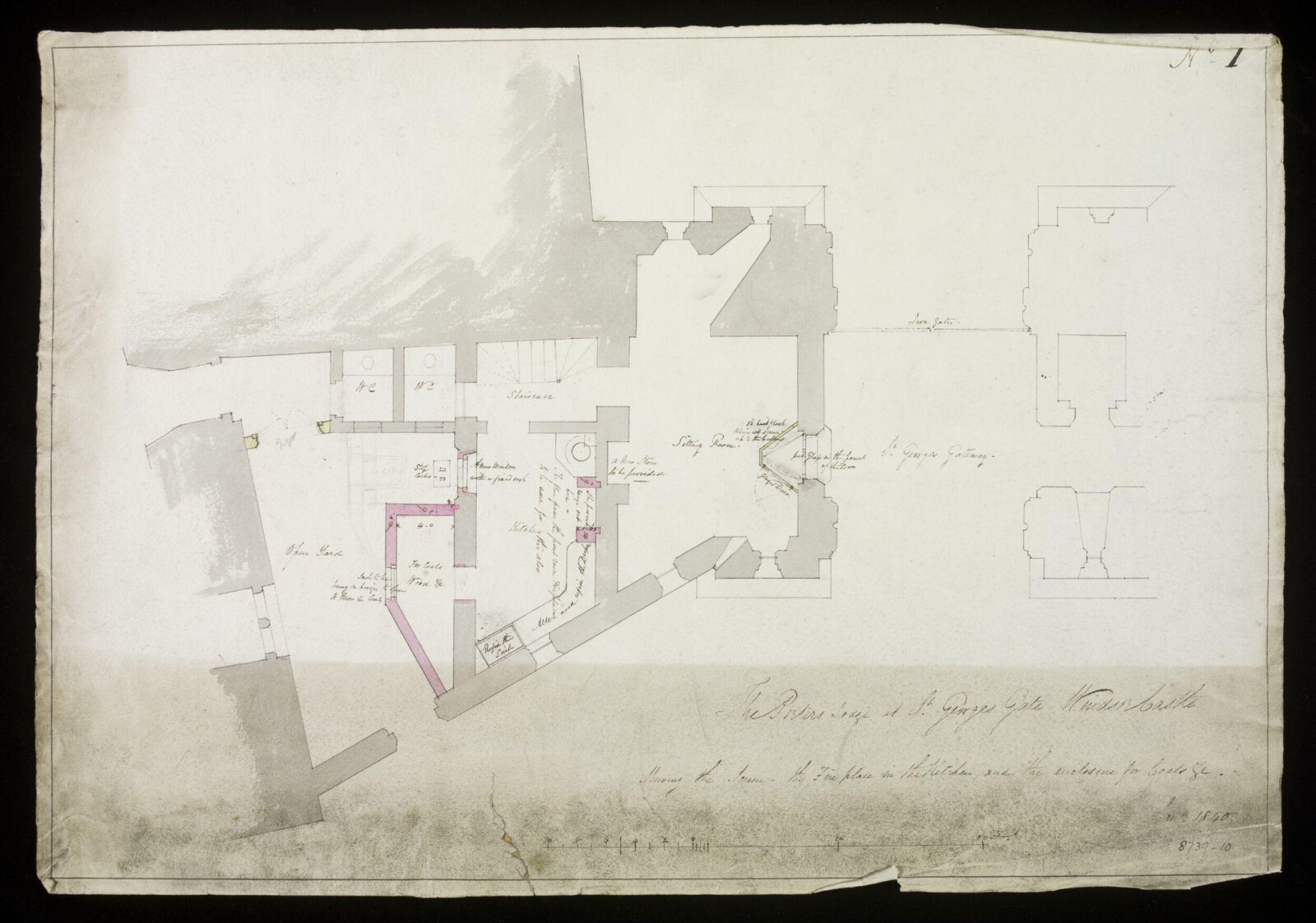 Drawing, J Wyattville, 1840