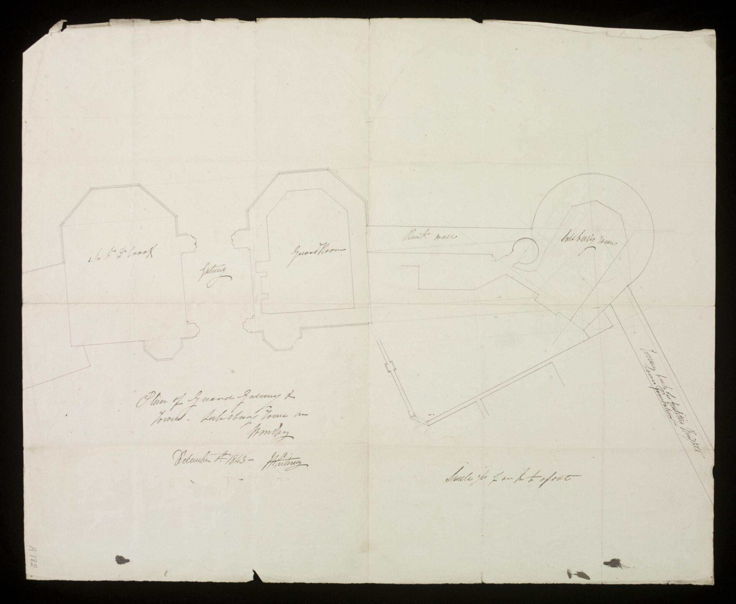 Drawing, J Whiting, 1843