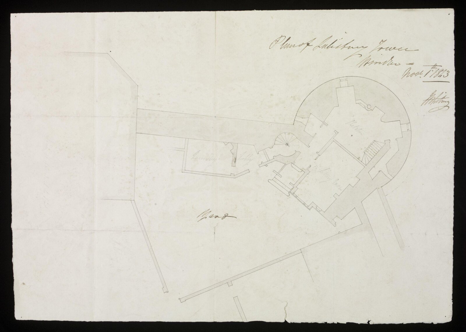 Drawing, J Whiting, 1843