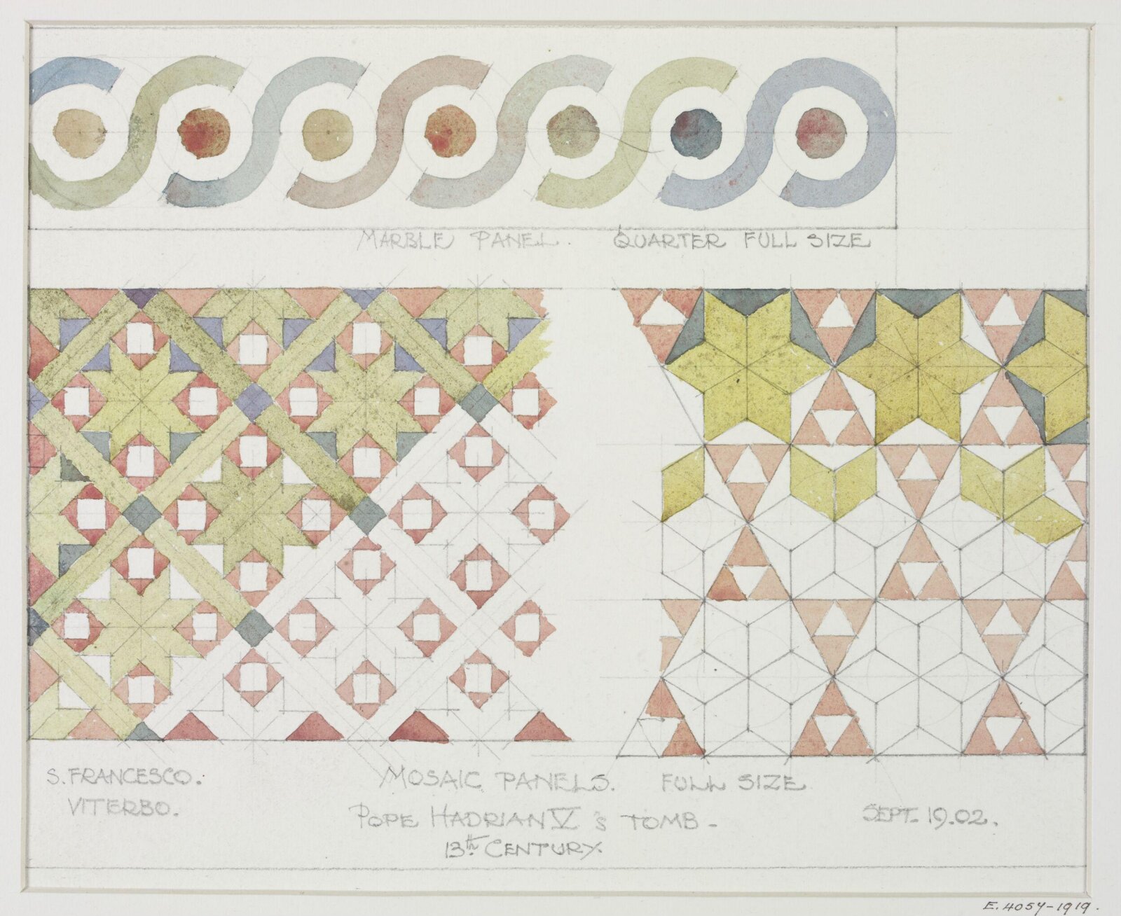 Drawing, Bernard H. Esq. Webb, 19/09/1902