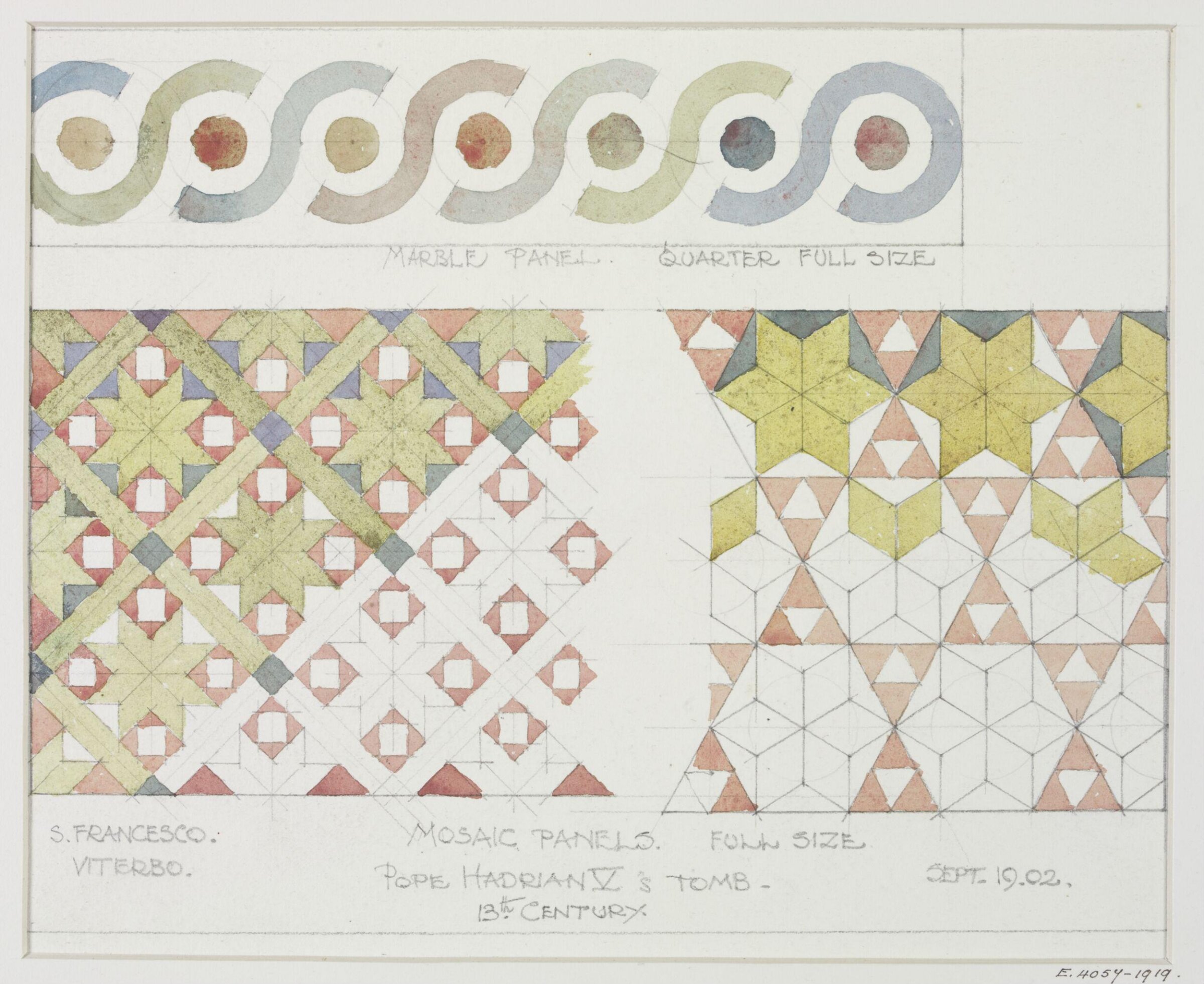 Drawing, Bernard H. Esq. Webb, 19/09/1902