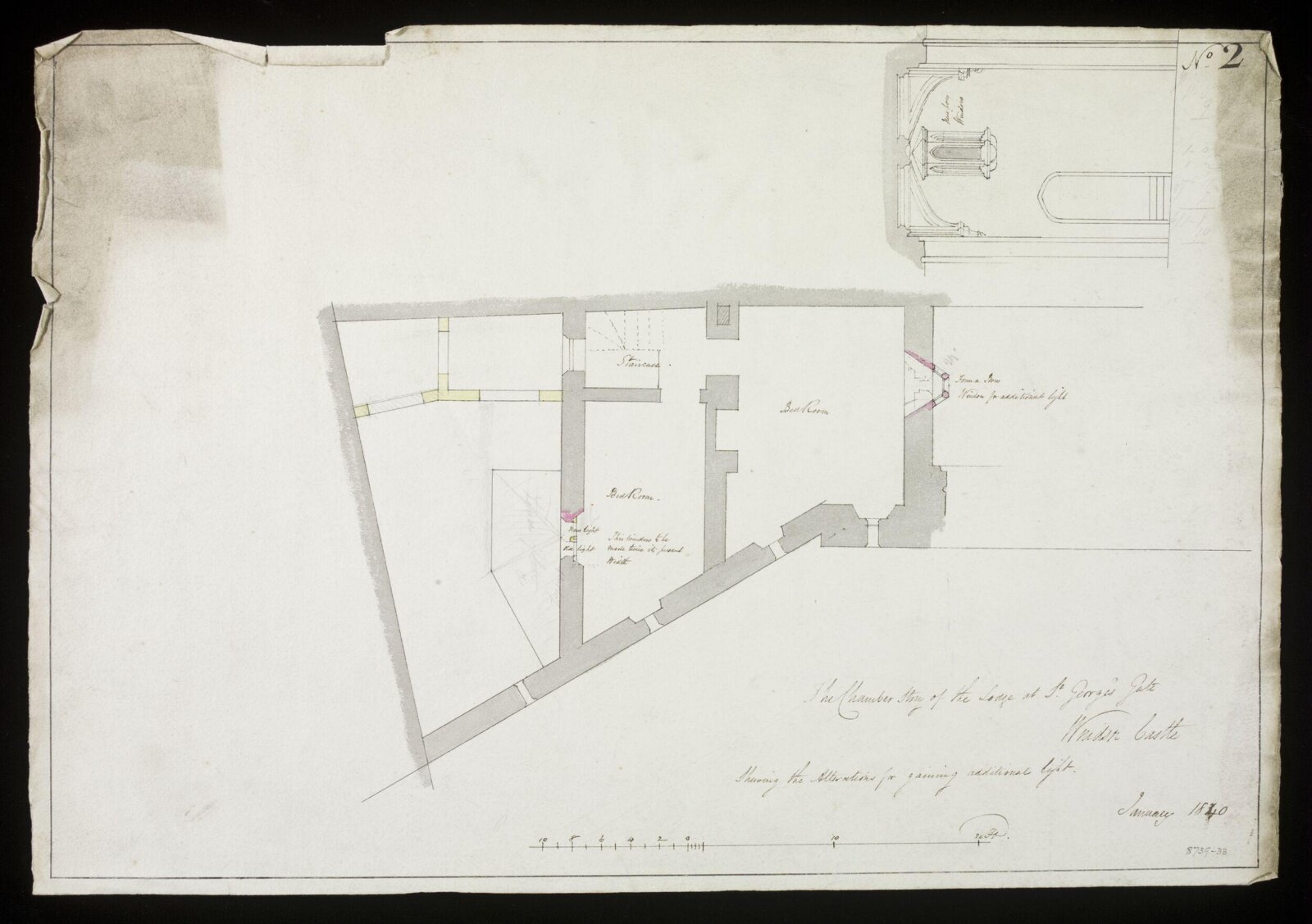 Drawing, J Wyattville, January 1840