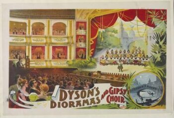 Poster for a touring production of 'Dyson's Dioramas And Gipsy Choir'