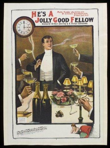 Poster for a touring production of He's a Jolly Good Fellow