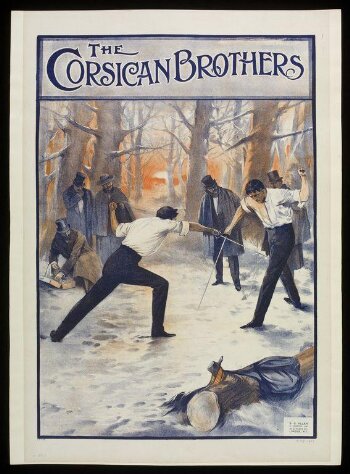 Poster for a touring production of The Corsican Brothers