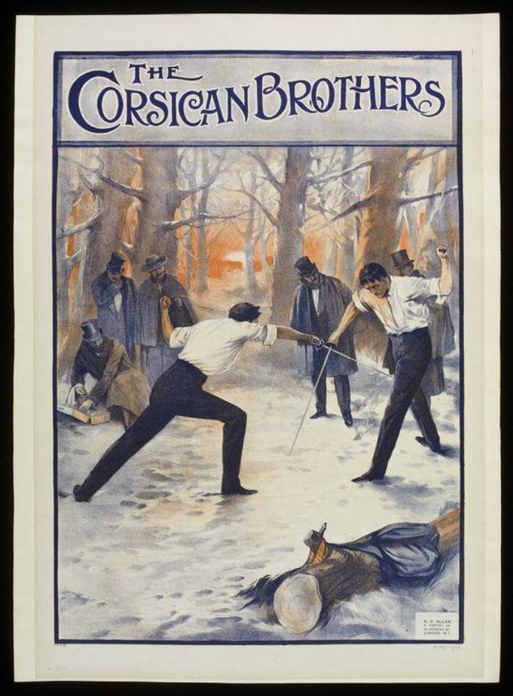 Poster for a touring production of The Corsican Brothers top image