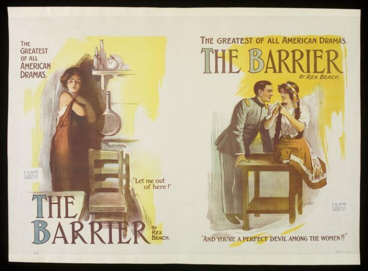 Poster for a touring production of The Barrier top image