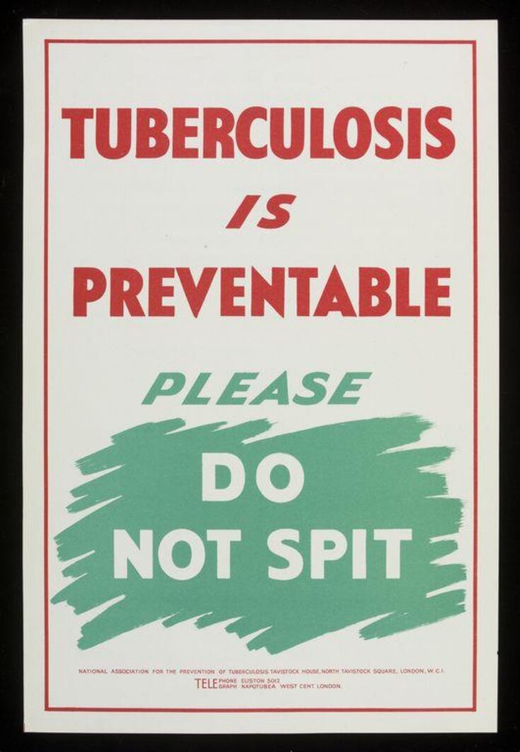 Tuberculosis Is Preventable. Please Do Not Spit image