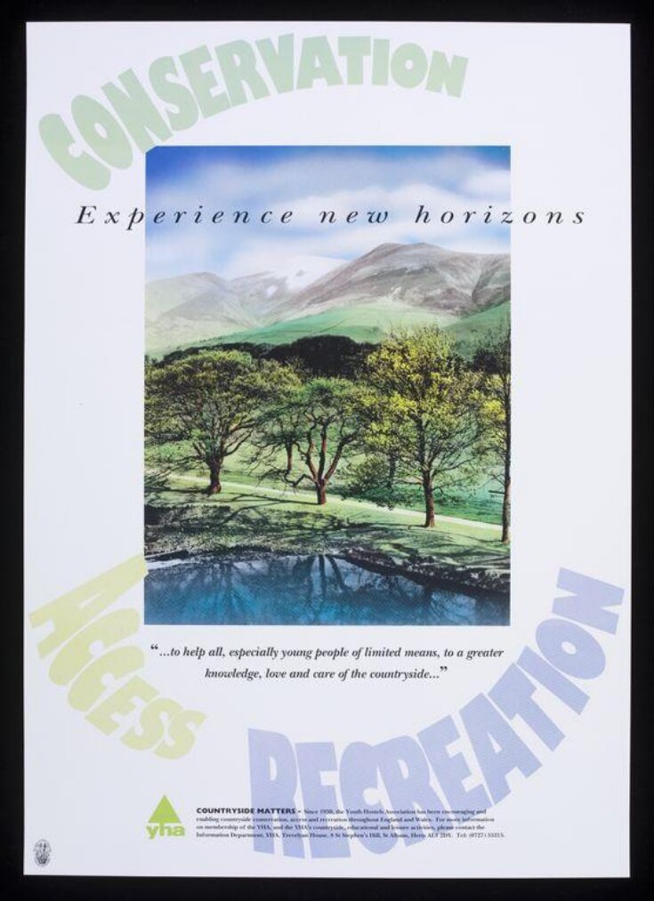 Poster on theme of environment, 'Conservation Access Recreation' top image