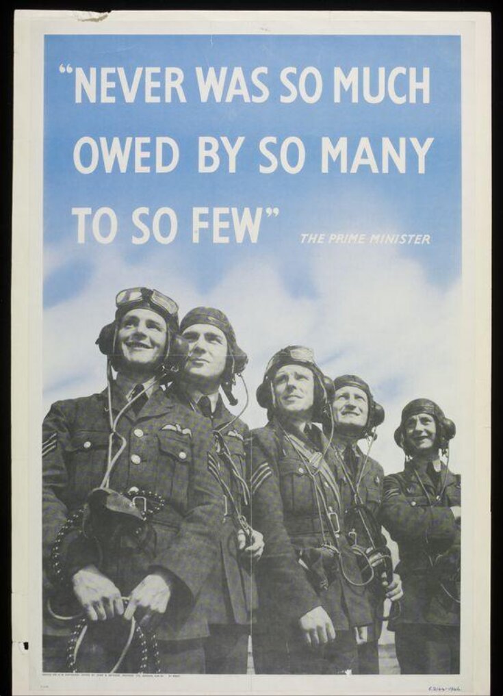 NEVER WAS SO MUCH OWED BY SO MANY TO SO FEW  WW2 POSTER Fridge Magnet 