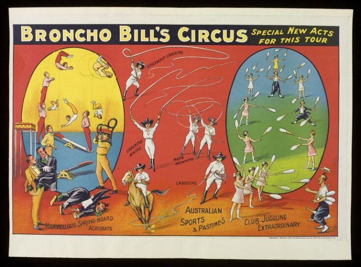 Poster for a touring production of 'Broncho Bill's Circus' top image