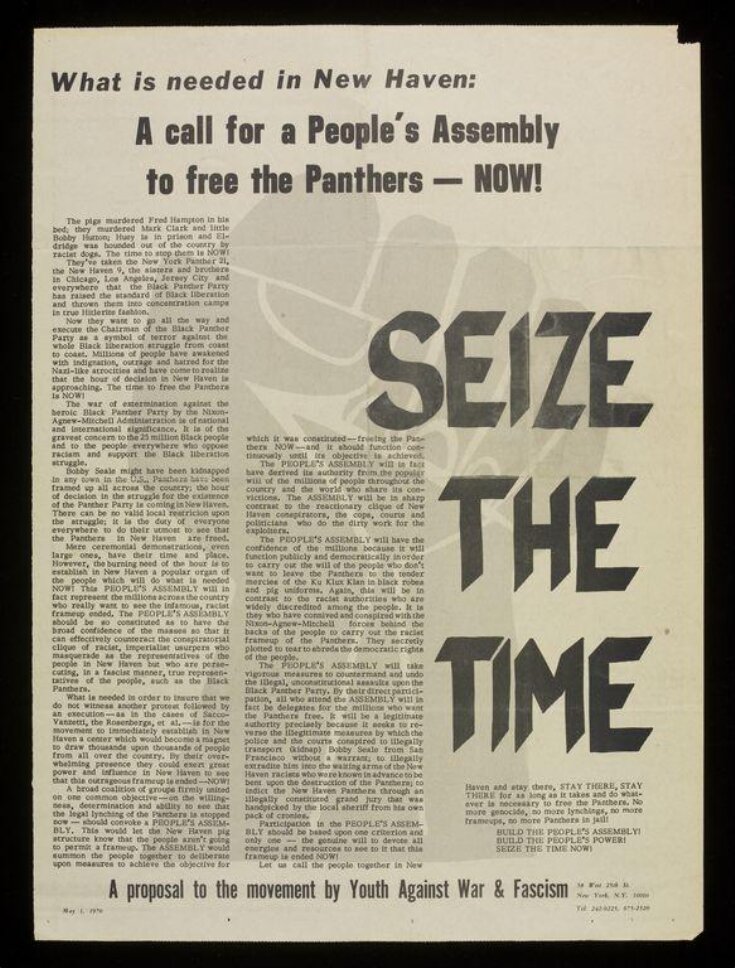 A call for a People's Assembly to free the Panthers - NOW! top image