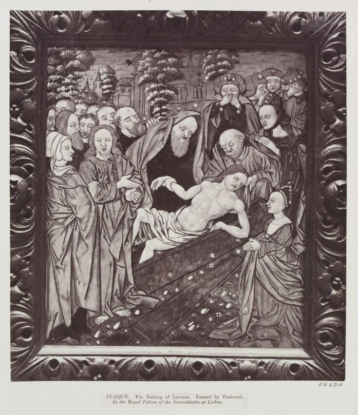 Enamel Plaque, 'The Raising of Lazarus' by Penicaud, Palace of Necessidades, Lisbon image