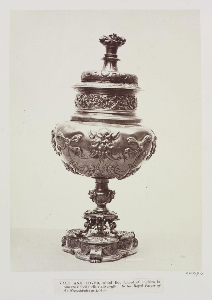 Silver-gilt Vase and cover, Palace of Necessidades, Lisbon image