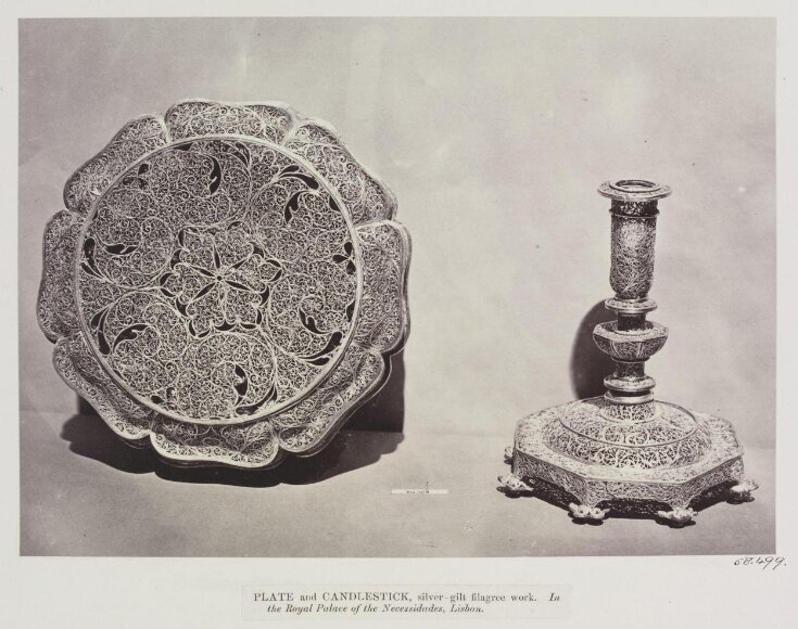 Silver-gilt Plate and Candlestick, Palace of Necessidades, Lisbon image