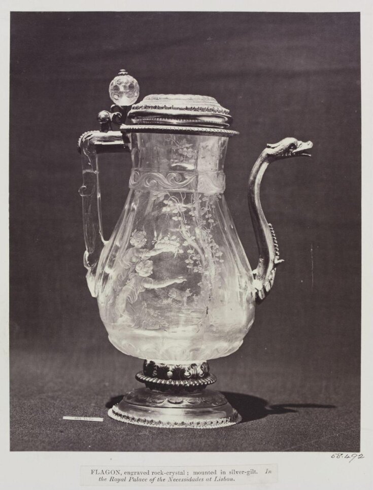 Engraved rock-crystal Flagon mounted in silver-gilt, Palace of Necessidades, Lisbon image