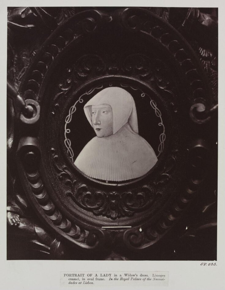 Enamel portrait in oval frame, Palace of Necessidades, Lisbon image