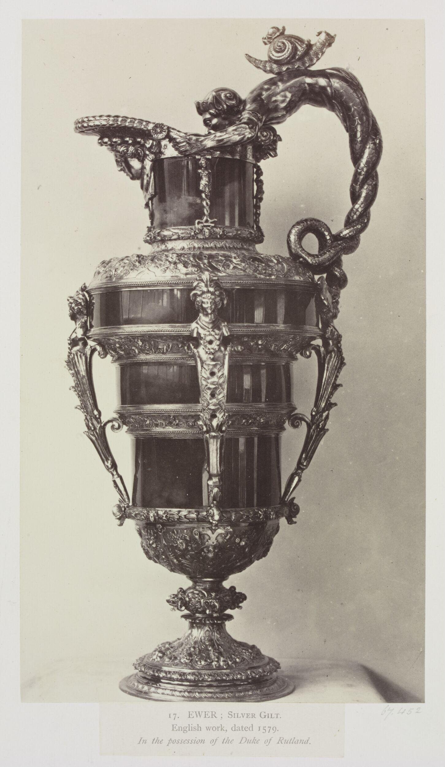 English silver-gilt Ewer belonging to the Duke of Rutland
