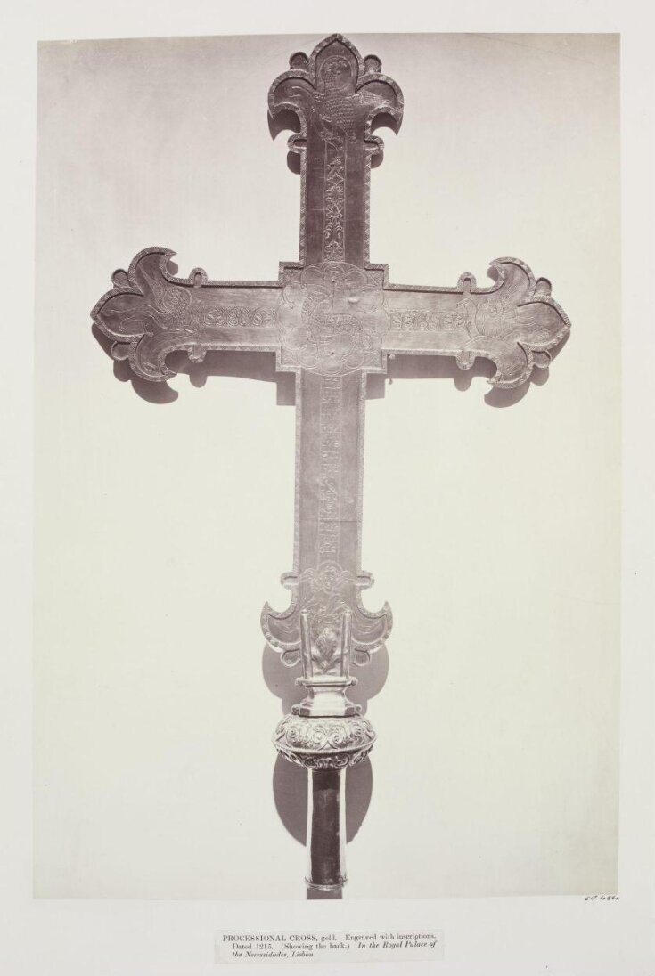 Processional Cross (view of back), gold and enamelled, Palace of Necessidades, Lisbon top image