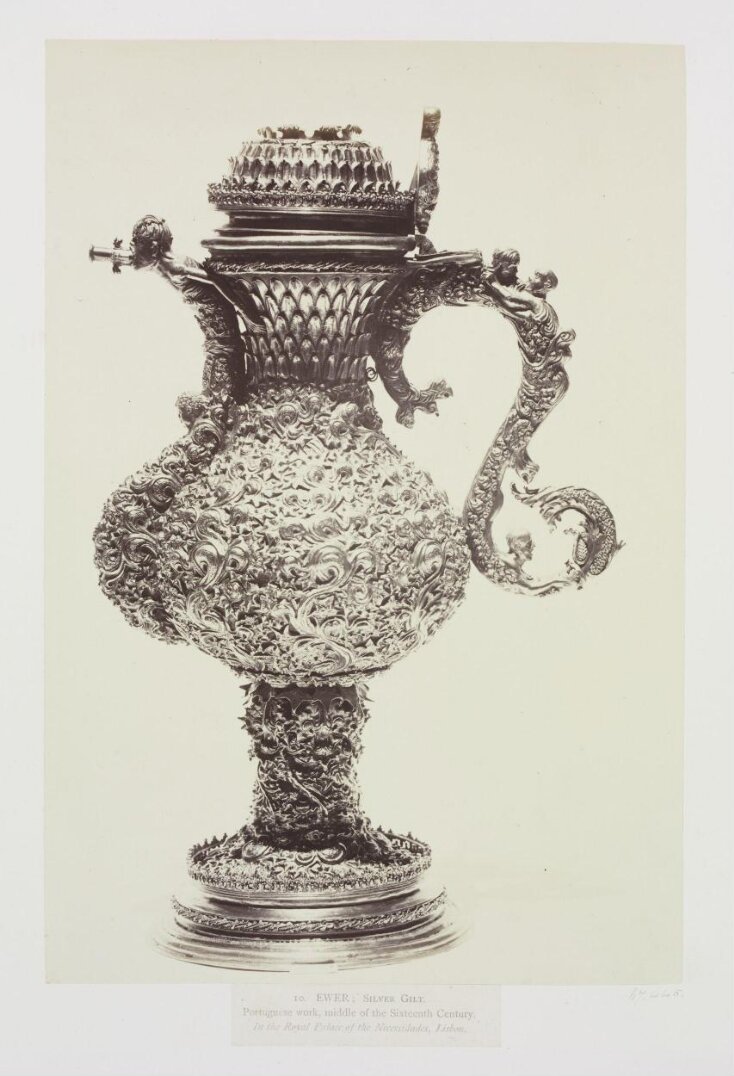 Silver-gilt Ewer or Flagon with arabesques, Palace of the Necessidades, Lisbon image