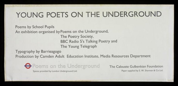 Young Poets on the Underground top image