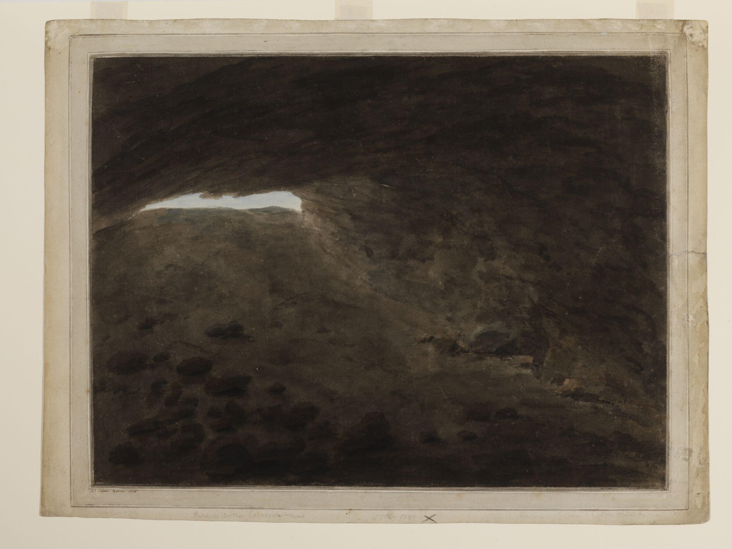 View from inside a cave, John Robert Cozens, 1778
