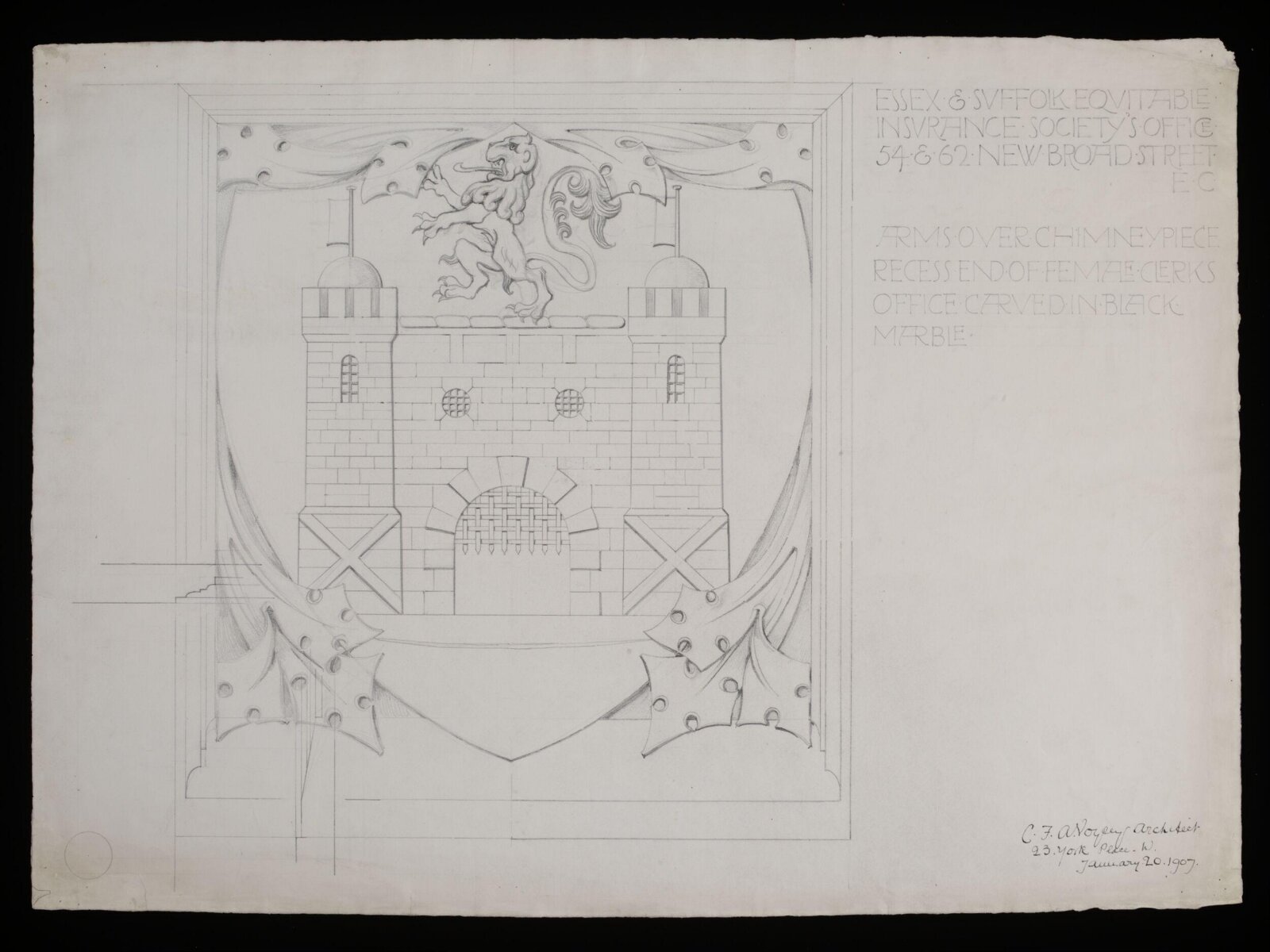 Drawing, C. F. A. Voysey, 1907