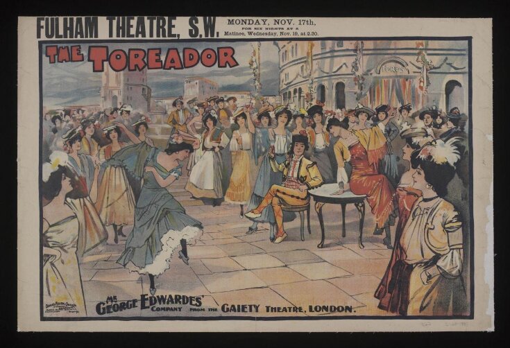 Poster advertisin The Toredor at the Fulham Theatre top image