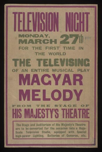 His Majesty's Theatre poster