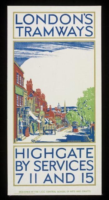 London's Tramways. Highgate by Services 7, 11 and 15.