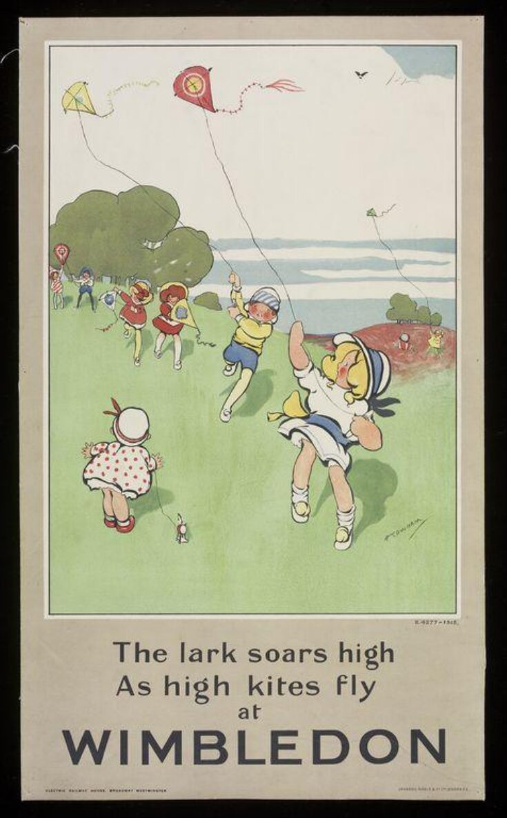 The lark soars high/As high kites fly at Wimbledon top image