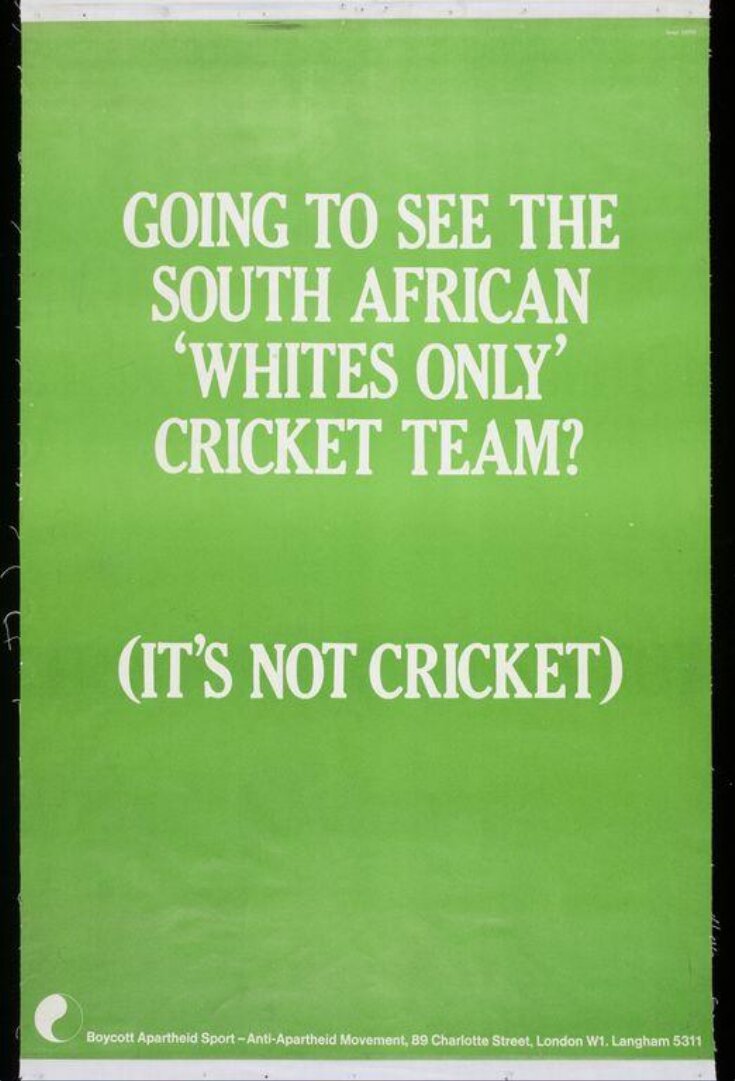 Going to see the South African 'Whites Only' Cricket team? (it's not Cricket) image