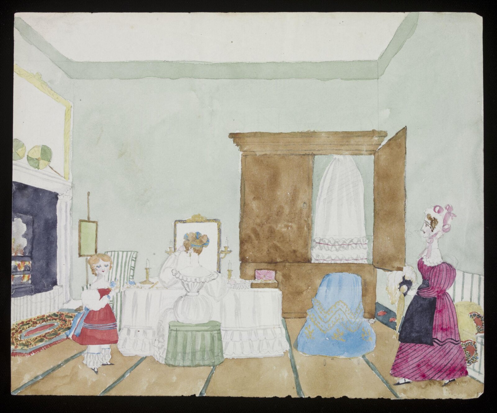 Watercolour drawing, Cecil Elizabeth Drummond, 21 July 1829