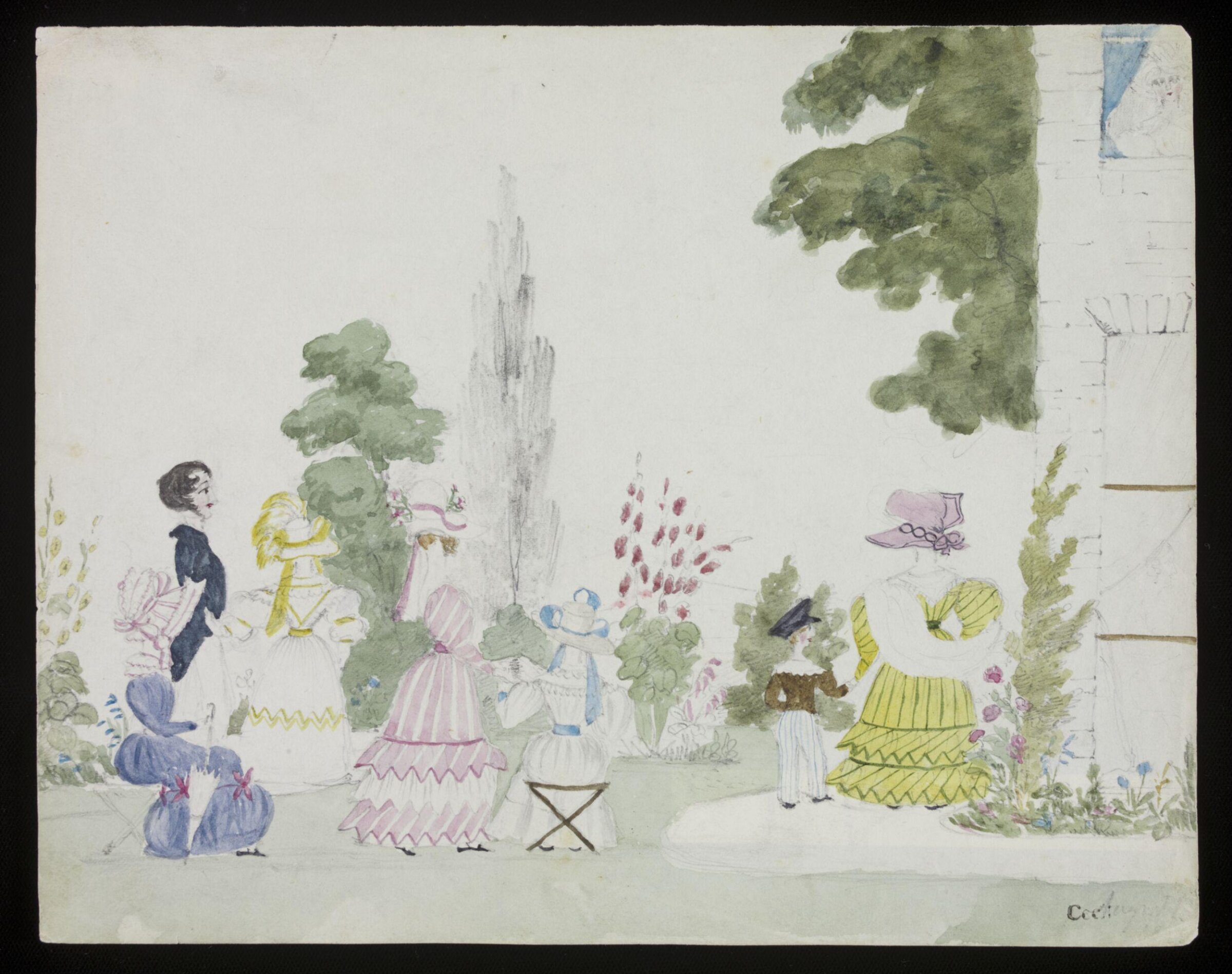 Watercolour drawing, Cecil Elizabeth Drummond, 1 August 1828