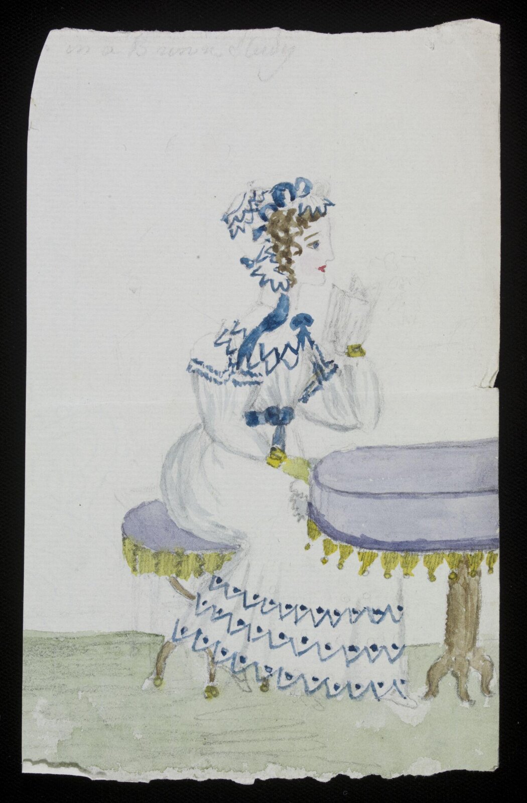 In a brown study, Julia Frances Drummond, c.1830