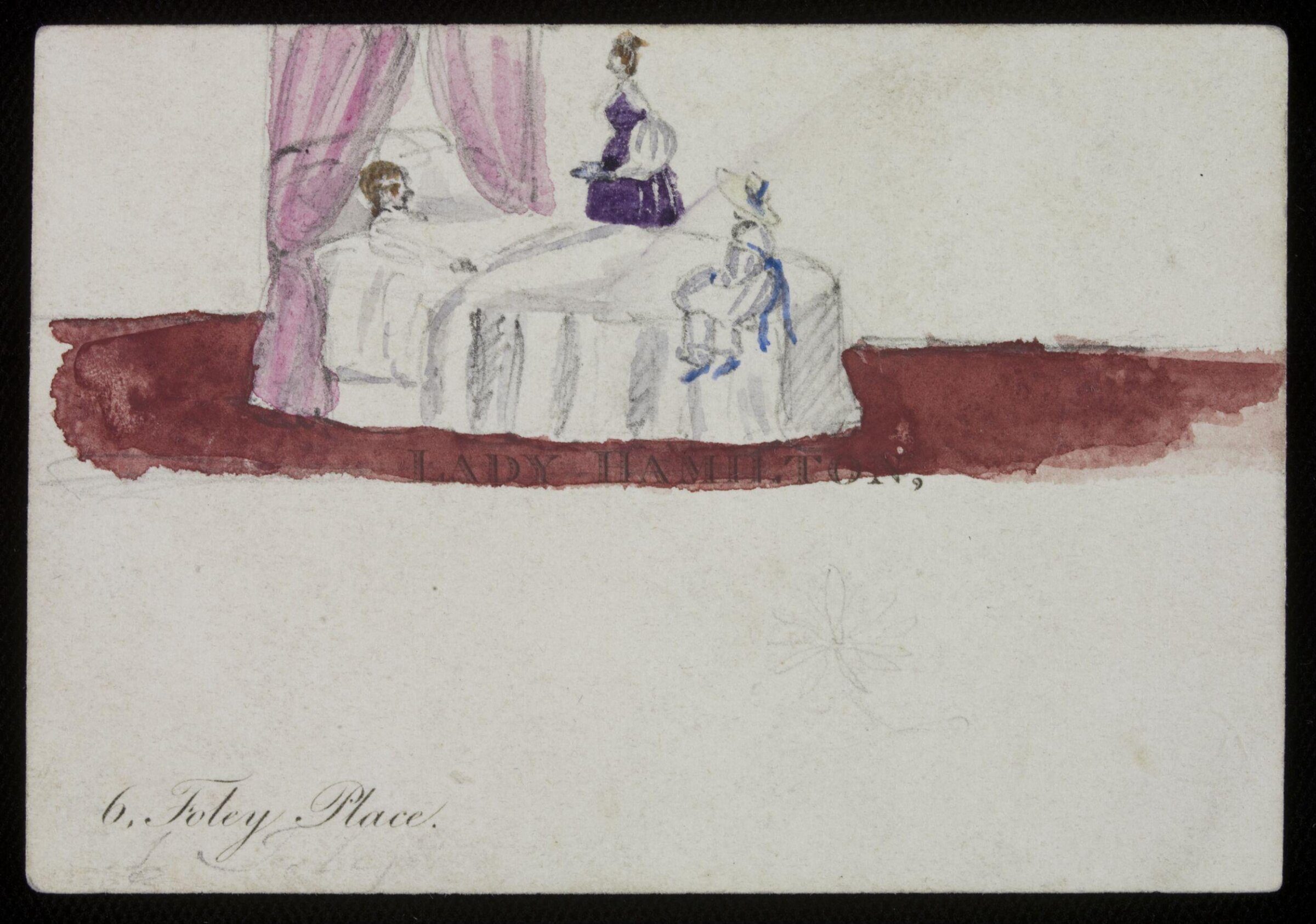 Watercolour drawing, Cecil Elizabeth Drummond, 1828-30